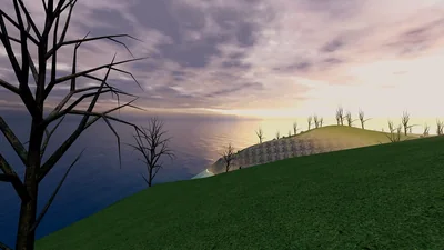 Dissociation, Gunfights, the island at sunset with a dead tree