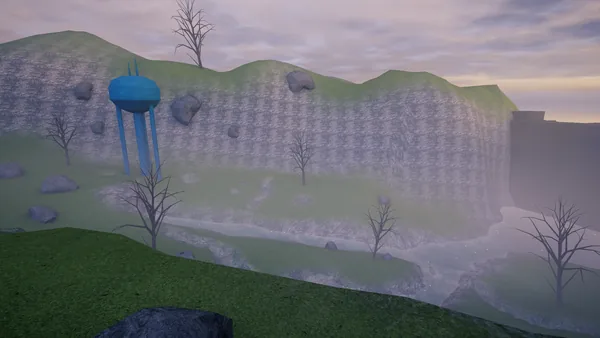 Dissociation, Valley, the water tower on the canyon wall